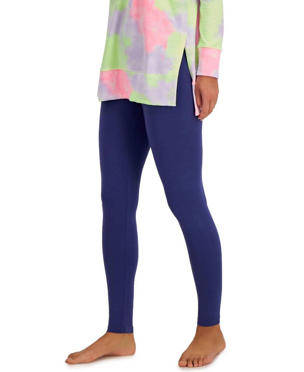NEW JENNI BY JENNIFER MOORE cotton stretch leggings in sailors delight